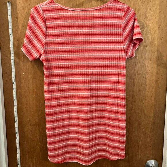 🐻Size S - LulaRoe - Red Stripe Short Sleeve Knit Pullover - Picture 5 of 6